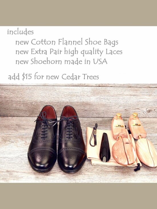 * NIB * $425 Allen Edmonds STRAND 13 B Narrow Black * add $15 new Trees main image 11